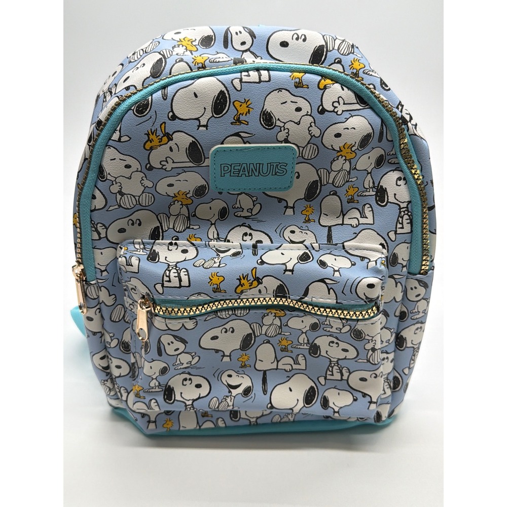 Peanuts Snoopy Woodstock Mini Backpack Light Blue Faux Leather MPF9084PNTF100